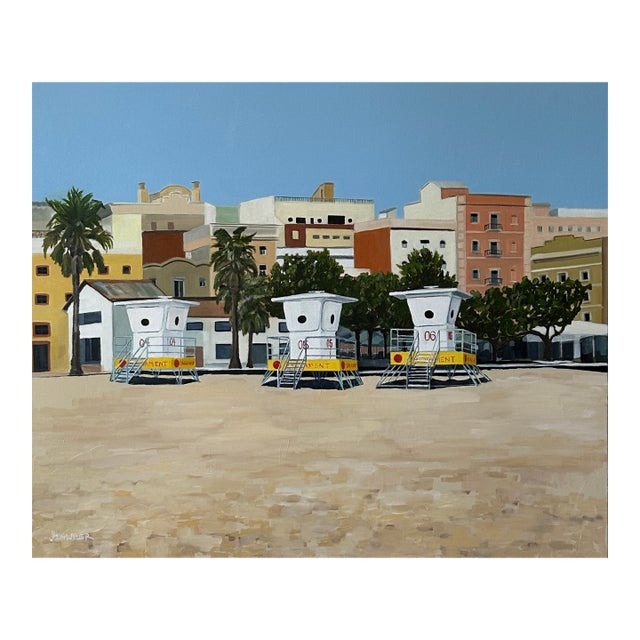 "Barceloneta", Original Painting by Jennifer Hohlfelder For Sale