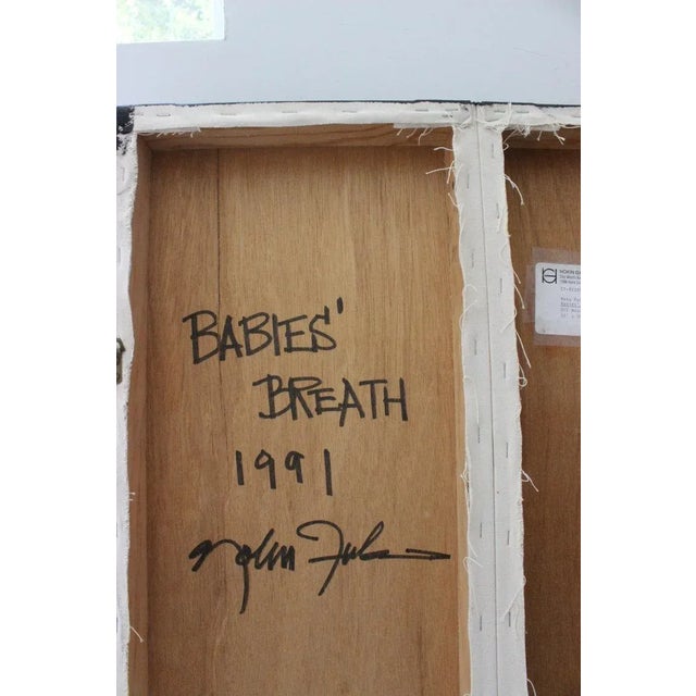 1991 Nobu Fukui Oil Painting "Babies' Breath" For Sale - Image 12 of 13