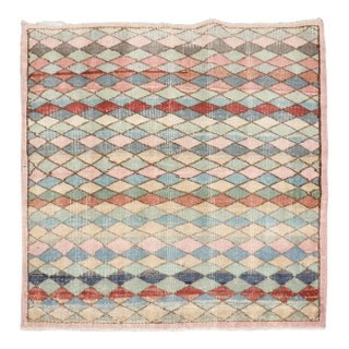 Square Turkish Deco Rug - 3'11" x 4'2" For Sale
