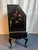 1970s 1970's Black Lacquer Hand Painted Asian Chinoiserie Secretary Desk For Sale - Image 5 of 12