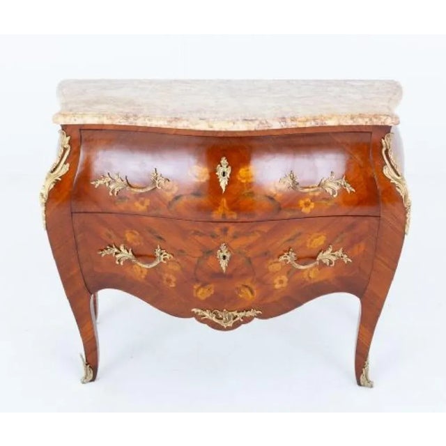 French Empire Commode Bombe Chest of Drawers, 1890s For Sale - Image 6 of 6