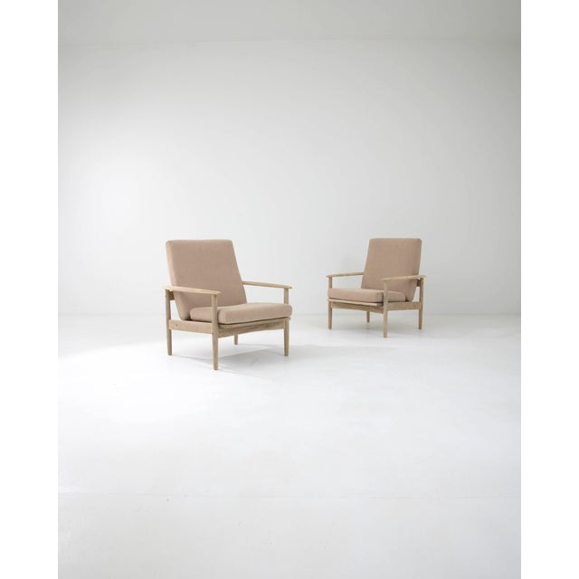 1970s 1970s Czech Modernist Upholstered Armchairs - A Pair For Sale - Image 5 of 12