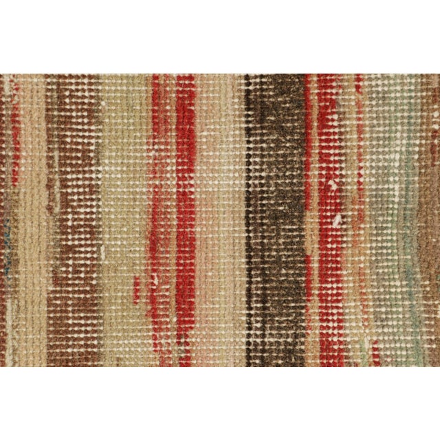 Mid-Century Modern Vintage Zeki Müren Rug With Polychromatic Geometric Stripes, From Rug & Kilim For Sale - Image 3 of 7