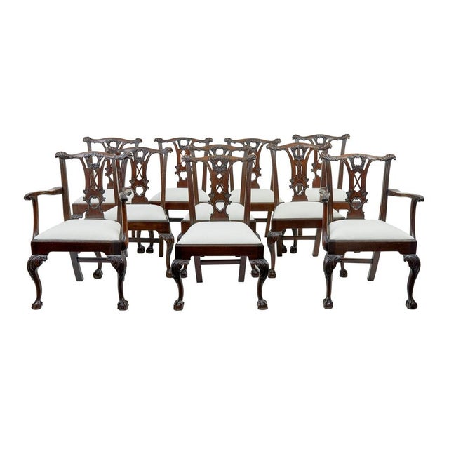 19th Century Chippendale Dining Chairs, 1860s, Set of 10 For Sale - Image 12 of 12