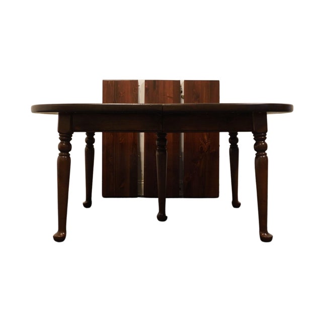Wood High End Vintage Solid Knotty Pine Rustic Americana 96" Oval Dining Table For Sale - Image 7 of 10