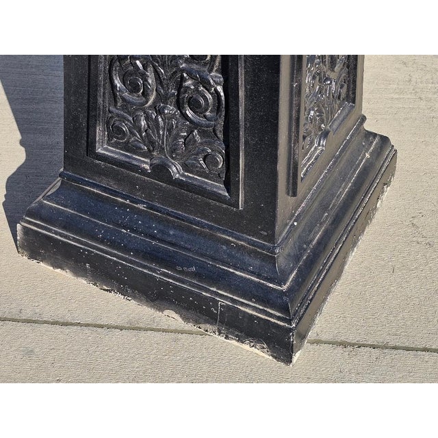 Victorian Aluminum Flower Garden Urn on Base For Sale - Image 16 of 18