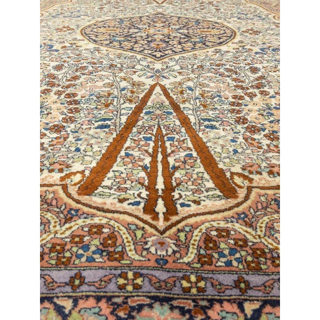 Brown Ghom Rug, 1960s For Sale - Image 8 of 13