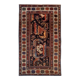 Antique Talish Dragon Rug, Southeast Caucasus 3'9" X 7'9" Circa 1870 For Sale
