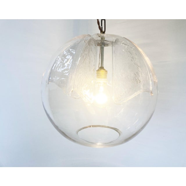 Glass Pendant Light attributed to Peil and Putzler, 1970s For Sale - Image 12 of 13