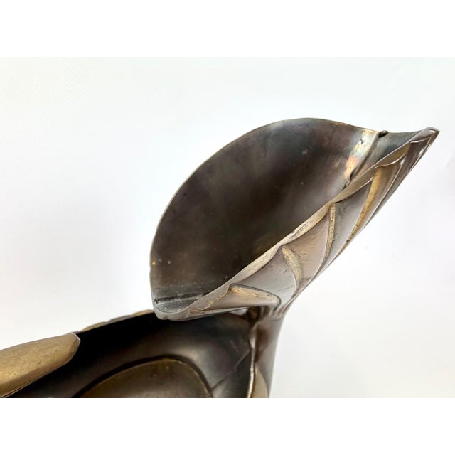 Metal Vintage Brass Peacock Bowl, 1980s For Sale - Image 7 of 10
