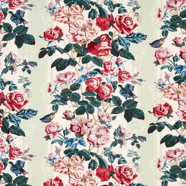 Sample - Schumacher x Johnson Hartig Margaret Ruth Fabric in Document For Sale