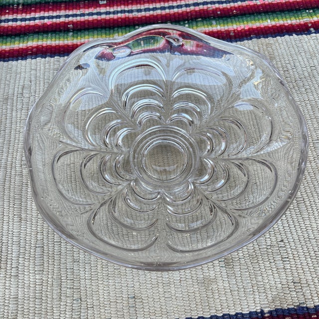 Antique American Pressed Flint Glass Compote, Scallop Pattern, Circa 1850 For Sale - Image 11 of 12