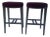 Ethan Allen Backless Bar Stools in Plum Velvet With Nailhead Trim - A Pair For Sale