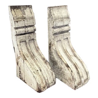 Antique Victorian Wood Corbels - Architectural Decor, Americana, Folk Art For Sale