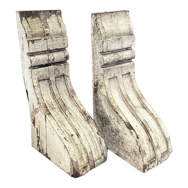 Antique Victorian Wood Corbels - Architectural Decor, Americana, Folk Art For Sale