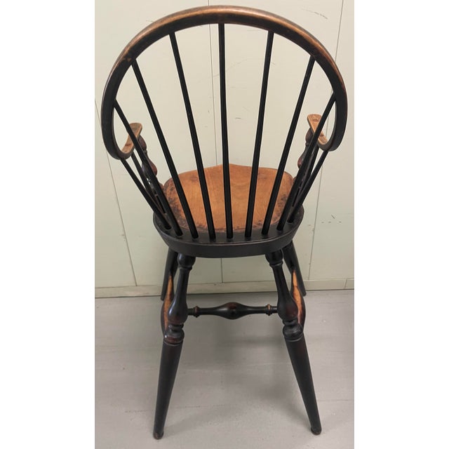 Wood 1980s Reproduction Windsor Wcw Child Size High Chair For Sale - Image 7 of 12
