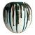 Signed 1960s Mid Century Blue and White Ceramic Vase / Modernist Art Studio Pottery Drip Glaze For Sale