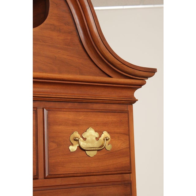 Henkel Harris Queen Anne Style Cherry Highboy For Sale - Image 11 of 12