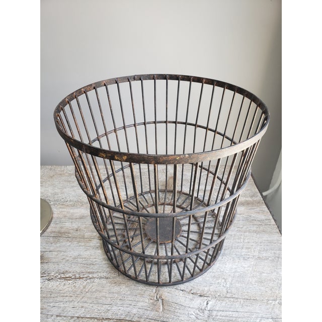 Industrial Wire Basket Chairish