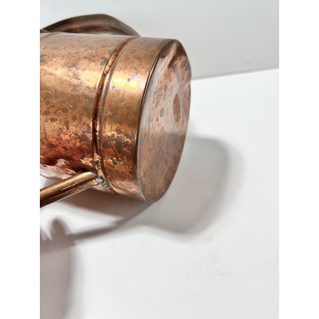 Vintage Copper Watering Can With Long Spout – Large Garden Vessel For Sale - Image 12 of 12