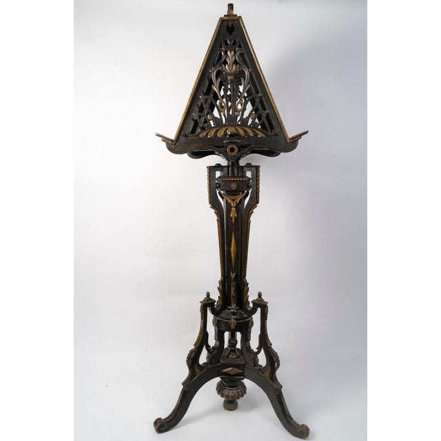 Wood Polychrome Wooden Music Stand, 18th Century For Sale - Image 7 of 10