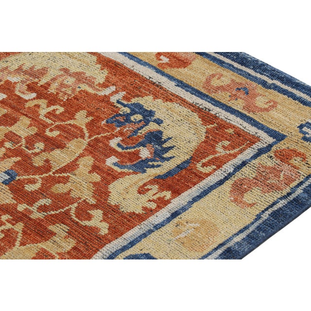 Rug & Kilim’s Chinese Style Runner Rug in Burnt Orange With Kirin Pictorials For Sale In New York - Image 6 of 7