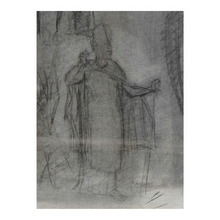 1930s Nathan Kredenser Standing Figure Drawing For Sale