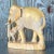Boho Chic Vintage Boho Hand Carved Elephants Sculpture For Sale - Image 3 of 8