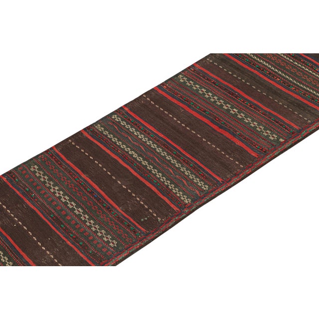 Handwoven in high-quality wool, this 2x10 pair of identical runners is a remarkable vintage find from Rug & Kilim,...