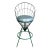 Panton-Style Mid Century Modern Green Wire Bar Stool With Sculptural Spindle Back Mid-Century Modern | 1950s–60s For Sale