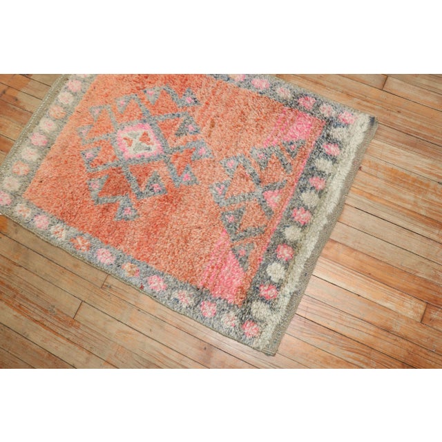 Small Vintage Turkish Tulu, 2'7'' X 3'6'' For Sale - Image 4 of 4