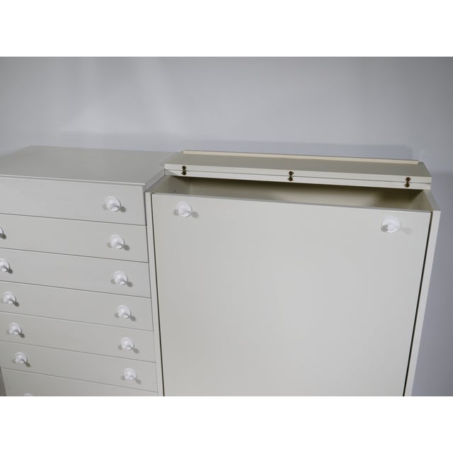 Postmodern Wooden Highboard Cabinet with Fold-Out Desk from Interlübke, 1970s-1980s For Sale - Image 11 of 18