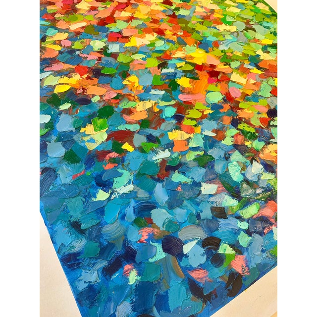 2020s Abstract Painting on Canvas – Textured Palette Style – Unstretched 36 X 48 Large Modern by Ryan C. For Sale - Image 5 of 7