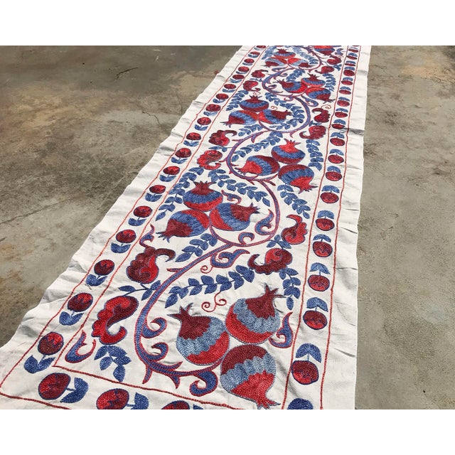 Decorative Suzani Handmade Tablecloth Table Runner For Sale - Image 4 of 7