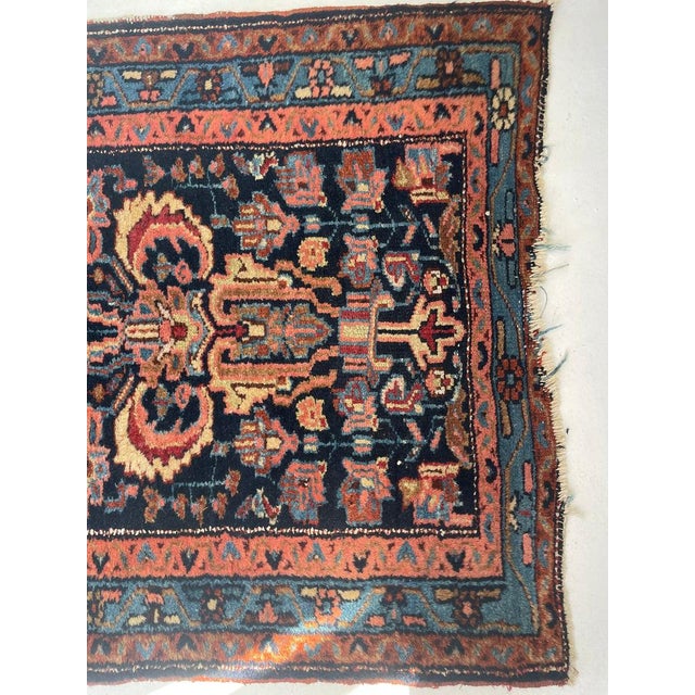 PLUSH FULL PILE Long & Narrow Antique Runner Rug 2.6 x 17 For Sale - Image 15 of 16