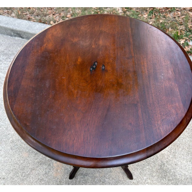Antique Tilt Top Victorian Side Table For Sale - Image 10 of 11