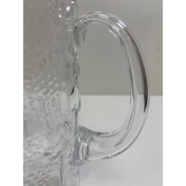 Vintage Iittala Finland 'Flora' Glass Pitcher For Sale - Image 9 of 10