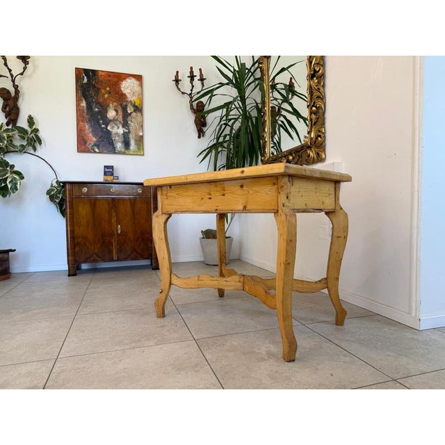 Brown Biedermeier Farmhouse Table in Wood For Sale - Image 8 of 13