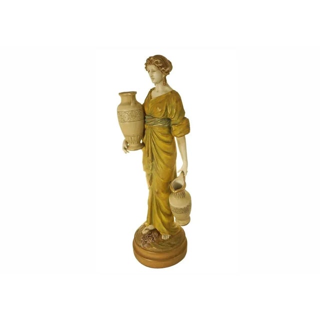 Amphora Art Nouveau Statue Amphora Austria Maiden For Sale - Image 4 of 10