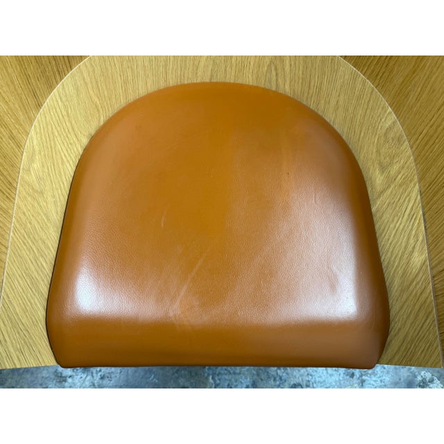 Wood Stefan Diez for E15 Ch04 Houdini Oak + Leather Armchairs, Set of Ten For Sale - Image 7 of 12
