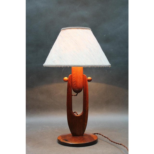 Vintage Oak Table Lamp, 1960s For Sale - Image 18 of 18