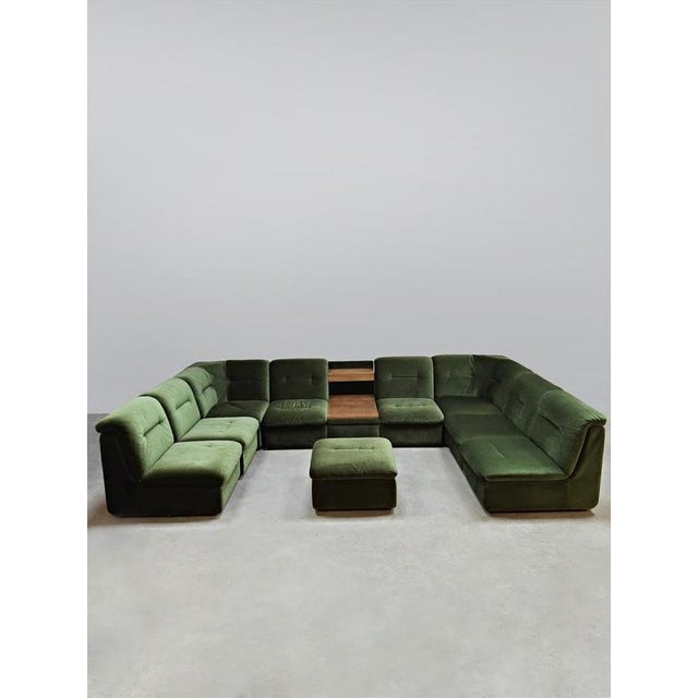 Textile Vintage Modular Sofa in Velvet, 1970s For Sale - Image 7 of 8