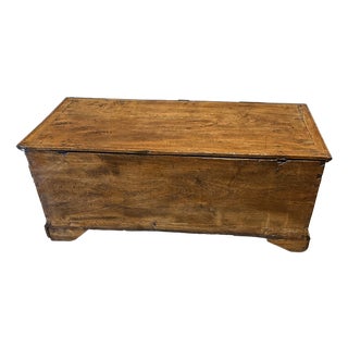 18th Century Elm Trunk For Sale