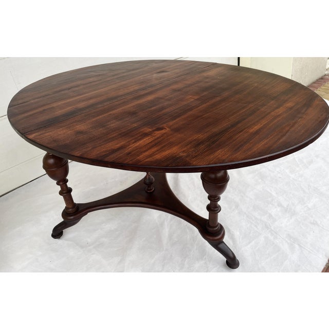 19th-Century Victorian Oval Tripod Table For Sale - Image 5 of 18