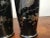 1920s Black Glass Silver Overlay Japanese Style Vases-a Pair For Sale In Providence - Image 6 of 12