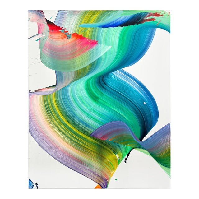 Contemporary Abstract Acrylic on Canvas "Rem" by Nikolaos Schizas For Sale