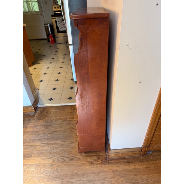 Cushman of Vermont Mid 20th Century Cushman Russet Solid Maple Open Bookcase No. 3-77 Mid-Century For Sale - Image 4 of 9