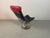 Mid-Century Modern Danish Interdane Lounge Chair in Black and Red Leather by Oluf Lund for Trio-Line, Denmark, 1990s For Sale - Image 4 of 17