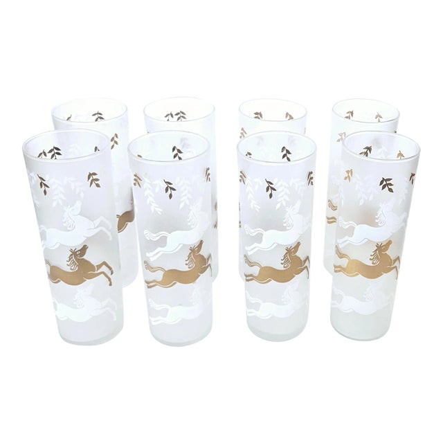 1950s Libbey Cavalcade Collins Glasses - Set of 8 For Sale