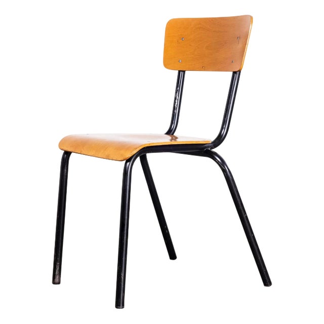 French Stacking University Dining Chair, 1960s For Sale